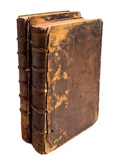 (RELIGION) Collection of two seventeenth-century religious works. Both full calf. Various places, various dates.