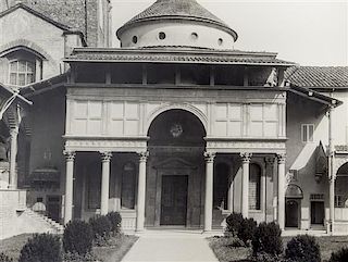 (ARCHITECTURE) Italian Architecture. A set of 5 Alinari silver gelatn prints.
