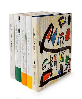 MIRO, JOAN Volumes I-IV. With original woodcuts and lithographs. With unnumbered copy of English edition. 5 vols. total.