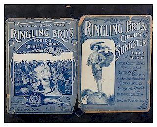 * (CIRCUS) RINGLING BROTHERS, Special songbook, [1907], Will Rossiter ptg, 20 1/2 x 15 inches.