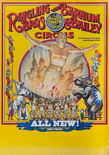 * (CIRCUS) RINGLING BROTHERS AND BARNUM & BAILEY, Poster, 108th year, 1980, 40 x 28 inches.