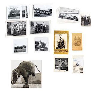 * (CIRCUS) Collection of forty eight photos, various circuses,  Cooper & Bailey, Zell Bros, Adams bros, etc, Largest 6 1/4 x 