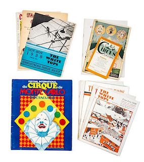 * (CIRCUS) Collection of eighteen magazines, various dates 1927-2015, largest 13 x 11 inches.