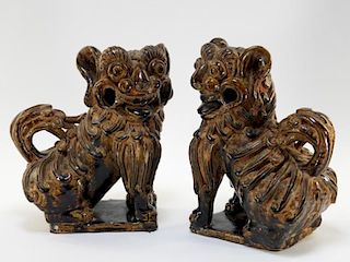 PR Chinese Cizhou Style Ceramic Foo Lions
