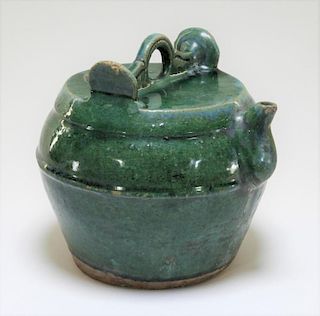 LG Chinese Han Dynasty Green Glaze Teapot