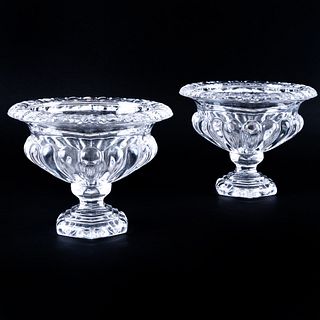 Pair of Molded Glass Compotes