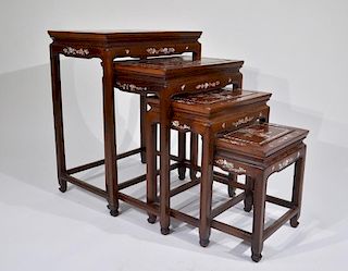 Chinese MOP Inlaid Nesting Tables