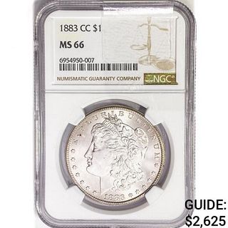 1883-CC Morgan Silver Dollar NGC MS66 