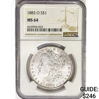 1883-O Morgan Silver Dollar NGC MS64 