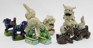 4 Pairs of Chinese Porcelain Foo Dog & Lion Figure