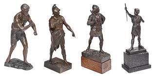 Four Continental Bronze Soldiers