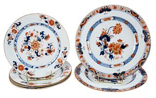 Six Chinese Export Porcelain Plates in the Imari Palette