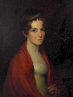 Oil on canvas portrait of Priscilla Cooper Tyler