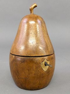 Pear form tea caddy