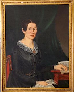 Oil on canvas portrait