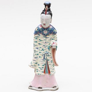 Chinese Export Porcelain Figure of a Lady