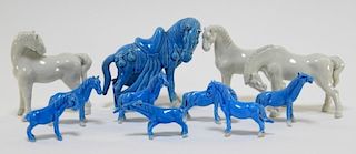 11 Chinese Turquoise & Blanc de Chine Horse Figure