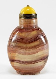 Chinese Carved Amethyst Snuff Bottle