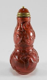 Chinese Qing Raspberry Peking Glass Snuff Bottle