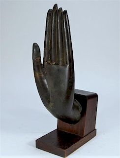Thai Ayutthaya Buddha Bronze Hand Fragment