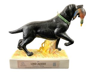 Lord Calvert Decanter Ducks Unlimited 2016 Black Lab Retriever Hunting Dog Collectors Bottle