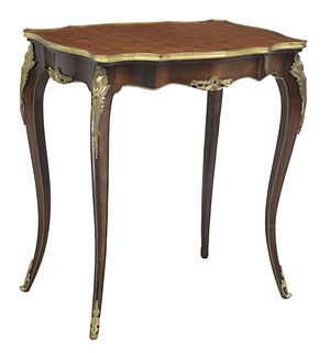 LOUIS XV STYLE INLAID PARQUETRY SIDE TABLE