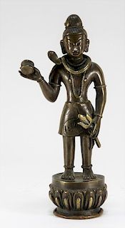 19C. Indian Bronze Figure of Standing Shiva