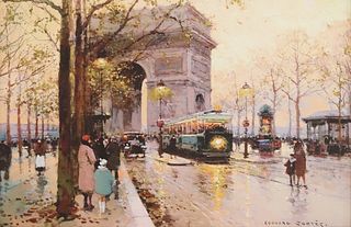  AFTER EDOUARD CORTES (FRENCH, 1882-1969) FRAMED GICLEE PRINT ON CANVAS