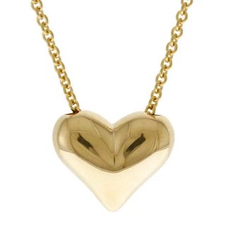 TIFFANY & CO. PINCHED HEART 18K YELLOW GOLD NECKLACE