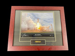 NASA Space Shuttle Atlantis Final Launch Limited Edition 121/135 Signed by Commander Ferguson Space Flown Cargo Bay Liner