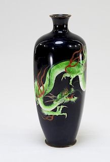 Japanese Meiji Period Ginbari Cloisonne Vase