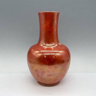 Ruskin Reddish-Orange Lustre Vase
