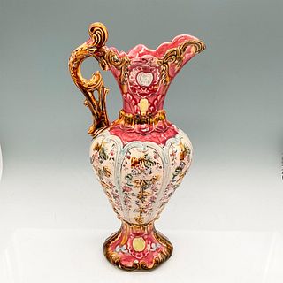 Italian Majolica Paneled Pitcher Vase