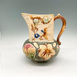 Antique English Majolica Water Pitcher