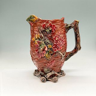 English Palissy Majolica Brown Pitcher