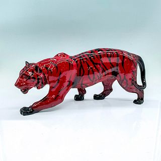 Royal Doulton Flambe Figurine, Tiger Stalking HN1082