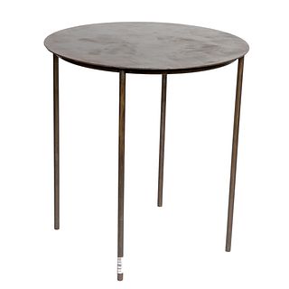 Carl Dern Contemporary Polished Metal Side Table