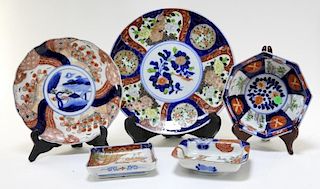 5 Japanese Imari Porcelain Articles
