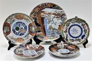 5 Japanese Imari Porcelain Table Articles