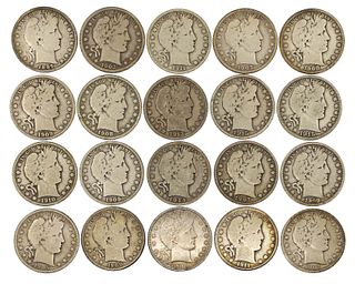 1897-1915 US SILVER BARBER 50C HALF DOLLAR COINS