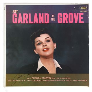 JUDY GARLAND AT THE GROVE VINYL LP ALBUM SIGNED 