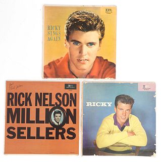RICKY NELSON VINYL LP ALBUMS SIGNED 