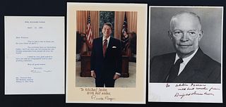 US PRESIDENTS & FIRST LADY SIGNED PHOTOS & LETTER