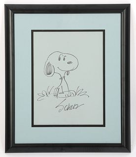 CHARLES SCHULZ SNOOPY DRAWING 