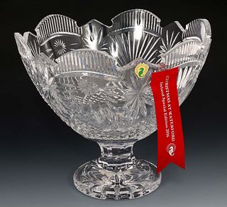 WATERFORD CRYSTAL CHRISTMAS CENTERPIECE COMPOTE BOWL