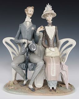 LLADRO LOVERS IN THE PARK PORCELAIN FIGURINE 1274