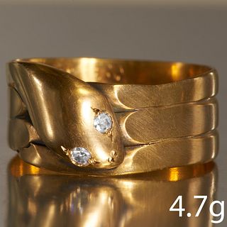 DIAMOND SNAKE GOLD RING