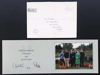 1979 QUEEN ELIZABETH II & PRINCE PHILIP CHRISTMAS CARD