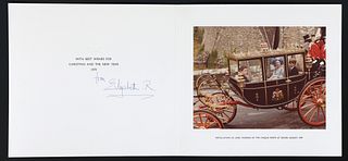 1979 ELIZABETH THE QUEEN MOTHER SIGNED XMAS CARD