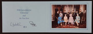 1980 QUEEN ELIZABETH II & PRINCE PHILIP CHRISTMAS CARD